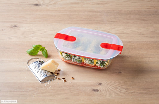 Pyrex Cook & Heat Rectangular Dish with Lid 1.1 Litre