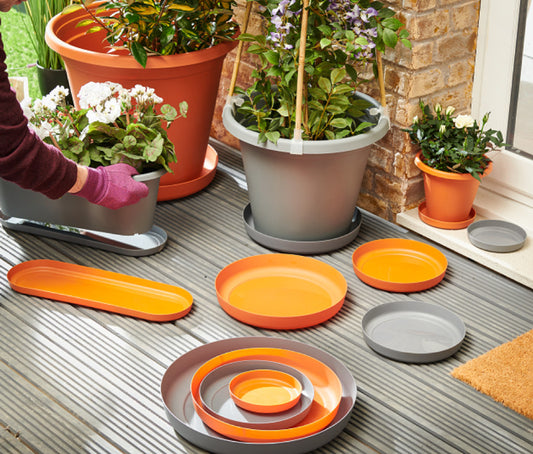 Clever Pots Plant Pot Trough Tray Terracotta 60cm
