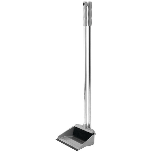 Addis Long Handle Dustpan & Broom - Metallic Silver