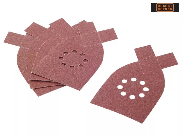Black & Decker Super Quick-Fit Multi Sander Sheets Medium/Fine 120 Grit Pk5