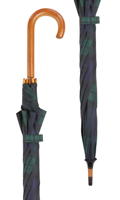Charles Buyers Umbrella Crook Green Tartan