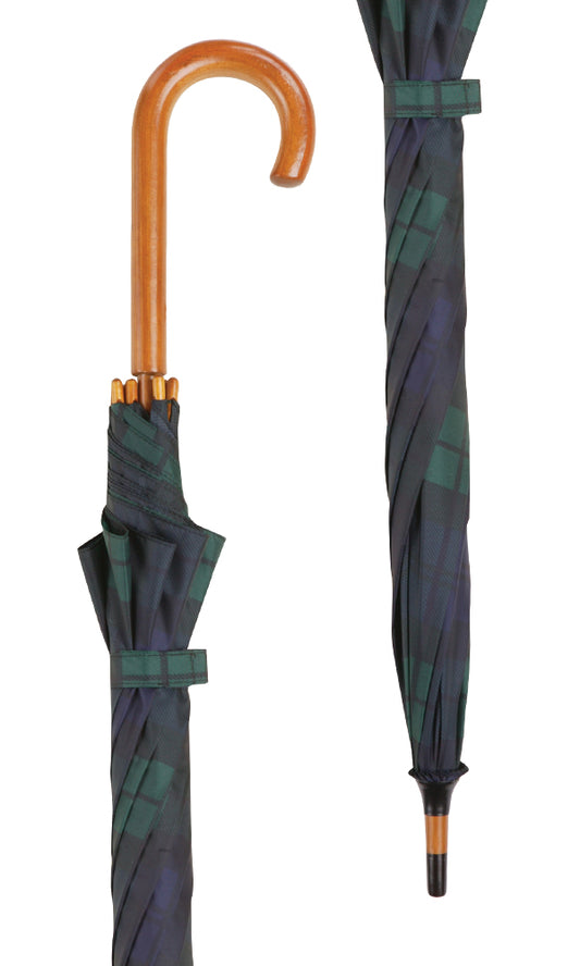 Charles Buyers Umbrella Crook Green Tartan