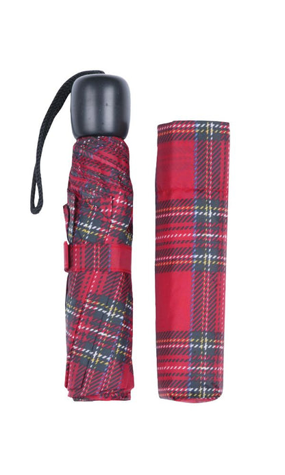 Charles Buyers Mini Folding Umbrella Red Tartan