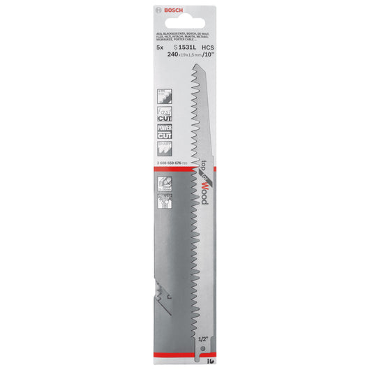 Bosch S1531L Sabre Saw Blades