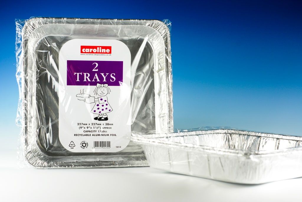 Caroline Foil Tray Pack of 2 227 x 227mm