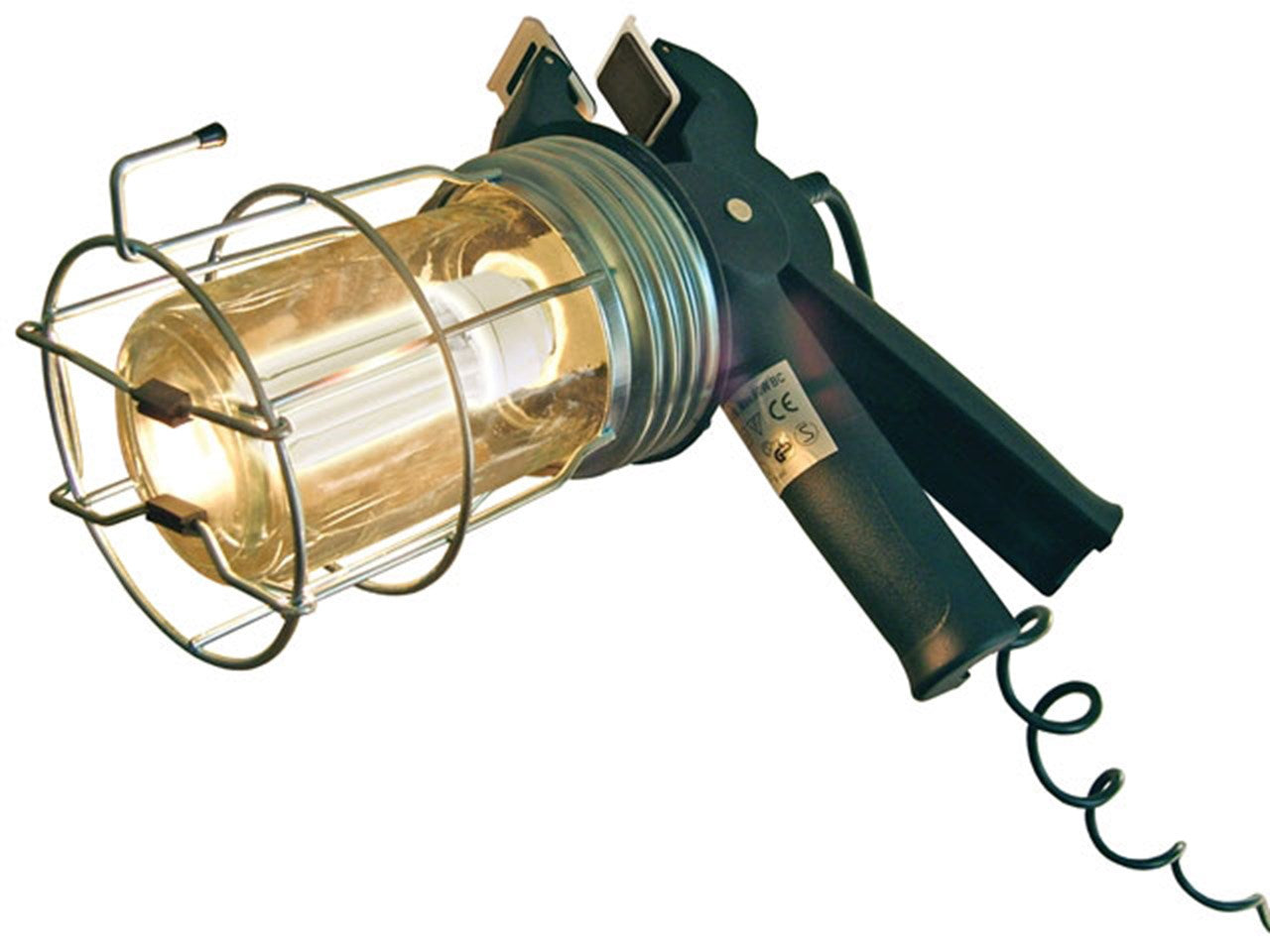 Faithfull Low Energy Trailing Gripper Lamp 5m 60W 240V