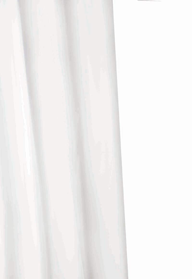 Croydex Shower Curtain PVC Plain White