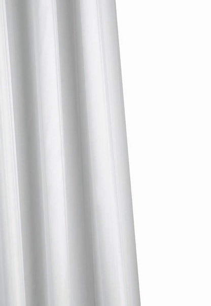 Croydex Shower Curtain Cling-Resistant Textile Plain White
