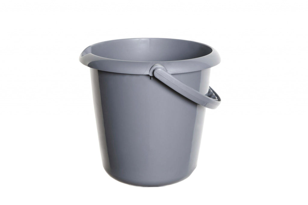 Whitefurze Plastic Bucket 5 Litre Silver