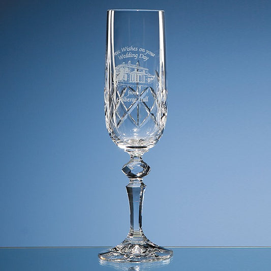 Crystal Galleries 180ml Flamenco Crystalite Panel Champagne Flute