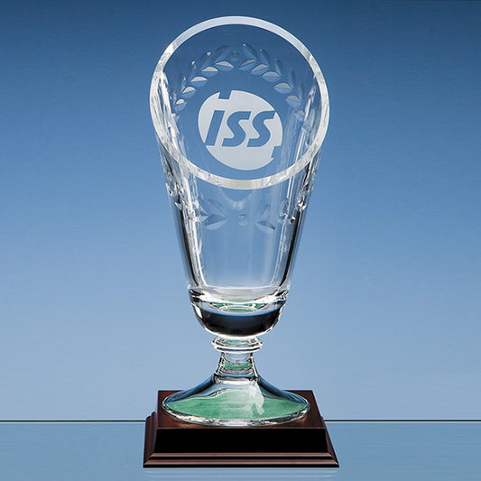 Crystal Galleries 29cm Handmade Slope Top Laurel Vase
