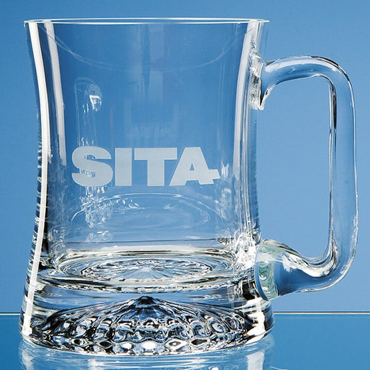 Crystal Galleries 0.34ltr Handmade Curved Star Base Tankard