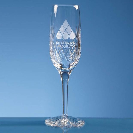 Crystal Galleries 180ml Blenheim Lead Crystal Panel Champagne Flute