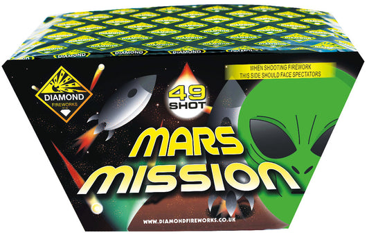 Diamond Fireworks Mars Mission 49 Shot Fan Barrage