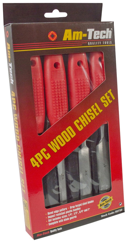 Amtech 4 Piece Wood Chisel Set