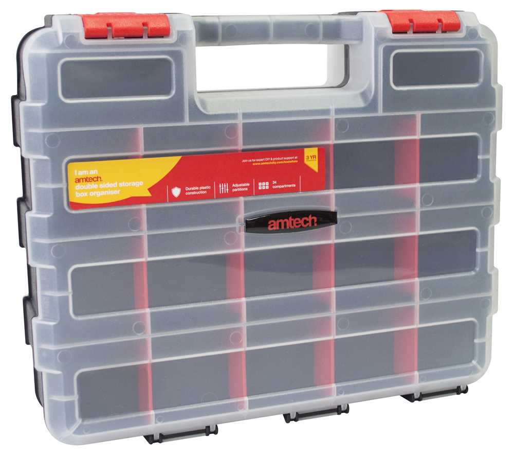 Amtech 34 Section Double Sided Storage Box
