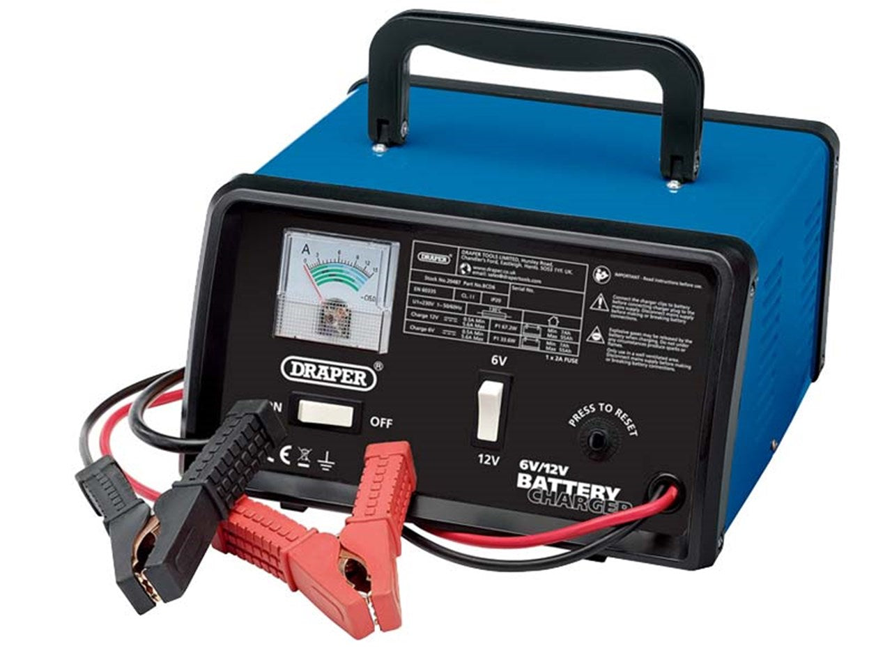 Draper 6-12V 5.6A Battery Charger