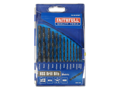 Faithfull HSS Drill Set (x13) 1.5 - 6.5mm