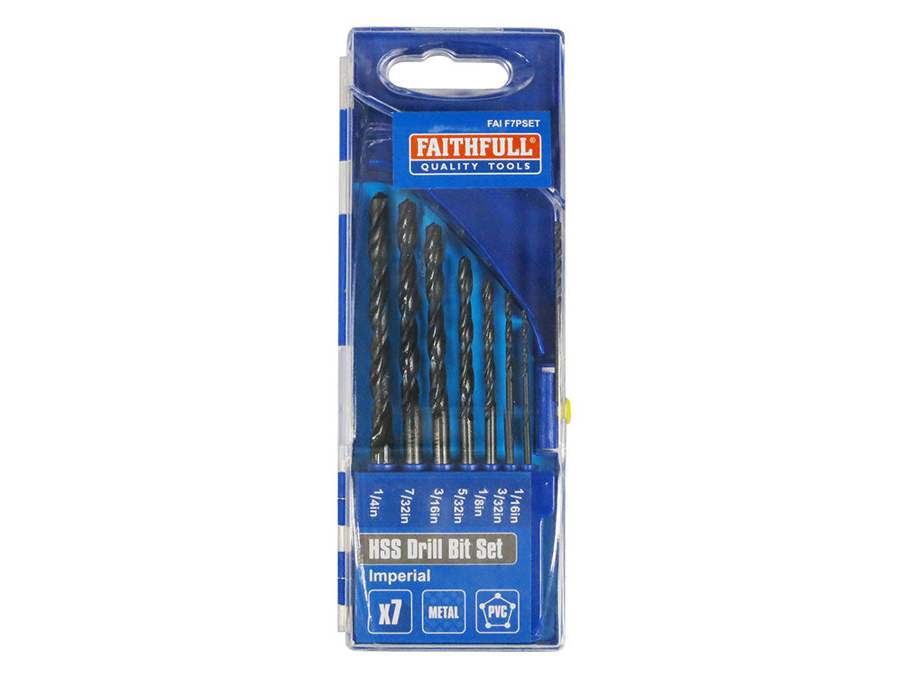 Faithfull HSS Drill Set (x7) 1/16"- 1/4"