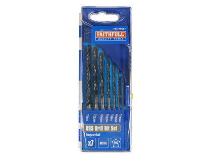 Faithfull HSS Drill Set (x7) 1/16"- 1/4"