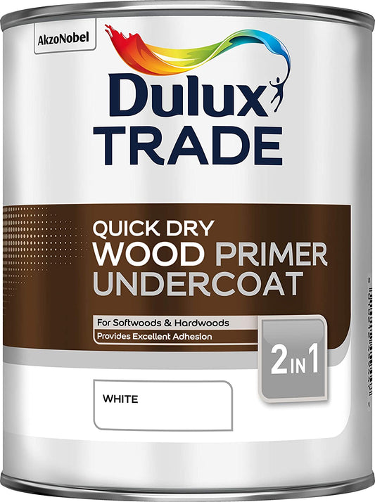 Dulux Quick Dry Wood Primer Undercoat White 1 Litre