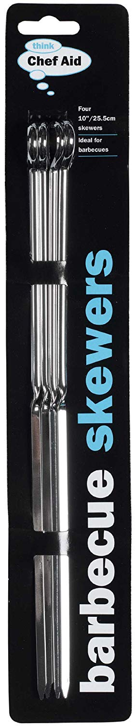 Chef Aid Metal Skewers 25.5cm Set of 4