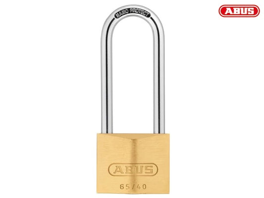 Abus 65 Series Brass Padlock 40mm Long Shackle 63mm