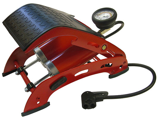 Faithfull Foot Pump Double Cylinder With Gauge