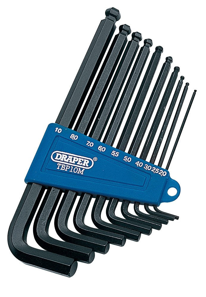 Faithfull Hex Key Set of 9 - Metric Long Arm Ball End