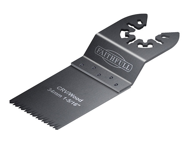 Faithfull Flush Cut Wood Blade Side Set 34mm CRV