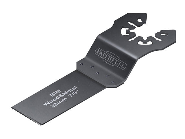 Faithfull Flush Cut Wood-Metal Blade 22mm Bi-Metal