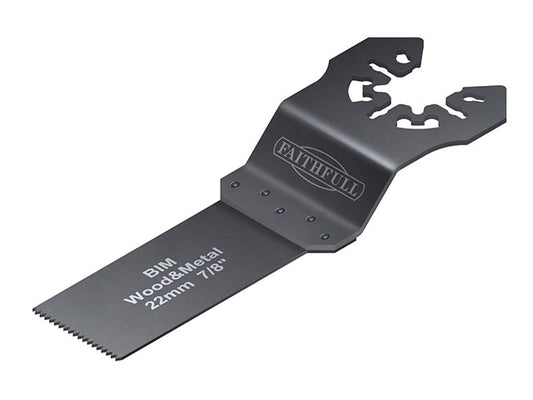Faithfull Flush Cut Wood-Metal Blade 22mm Bi-Metal