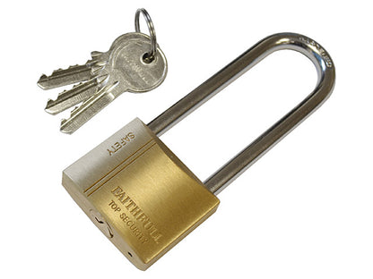 Faithfull Brass Padlock Long Shackle 40mm