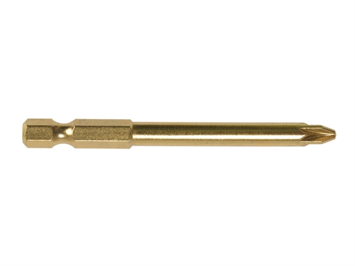 Faithfull Pozi 3 Titanium Screwdriver Bits 50mm Length 3pk