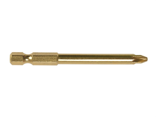 Faithfull Pozi 3 Titanium Screwdriver Bits 50mm Length 3pk