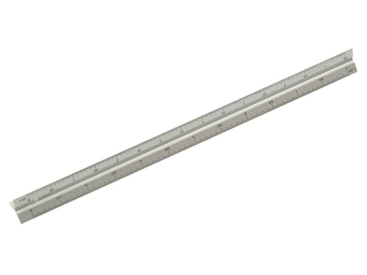 Faithfull Aluminium Scale Rule 300mm Triangle