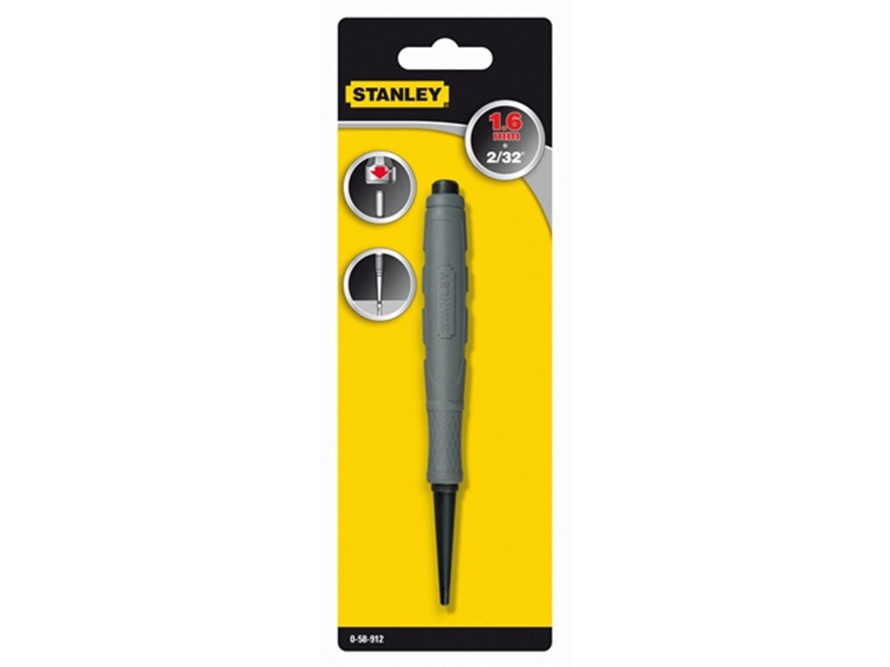 Stanley Dynagrip Nail Punch 1/16"