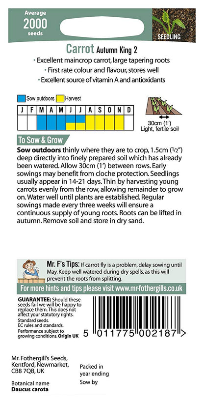 Mr.Fothergill's Carrot Seeds Autumn King 2