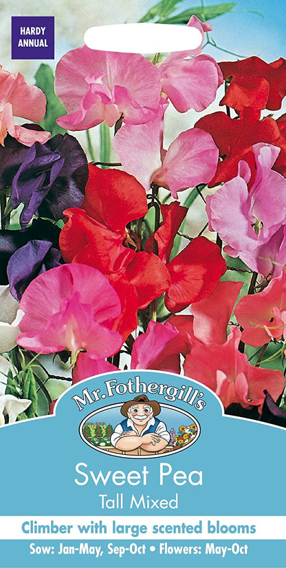 Mr.Fothergill's Sweet Pea Tall Mixed Flower Seeds
