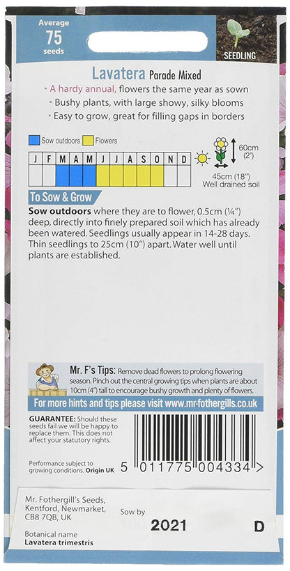 Mr.Fothergill's Lavatera Parade Mixed Flower Seeds