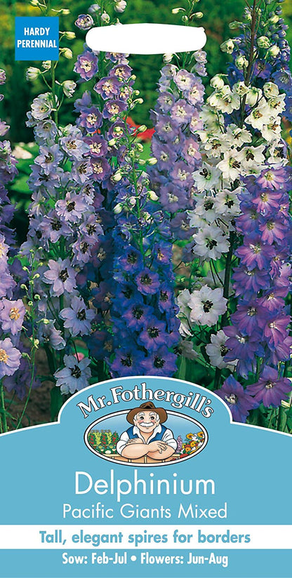 Mr.Fothergill's Delphinium Pacific Giants Mixed Flower Seeds