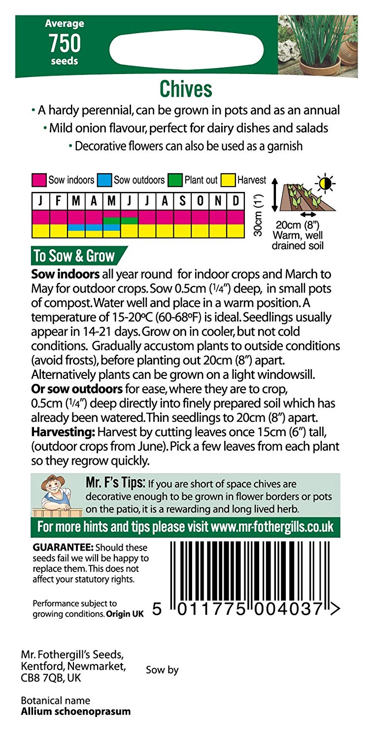 Mr.Fothergill's Chives Herb Seeds