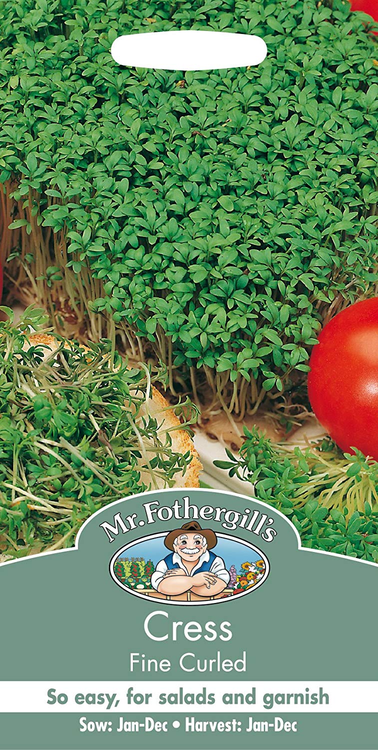 Mr.Fothergill's Cress Fine Curled Salad Leaves Seeds