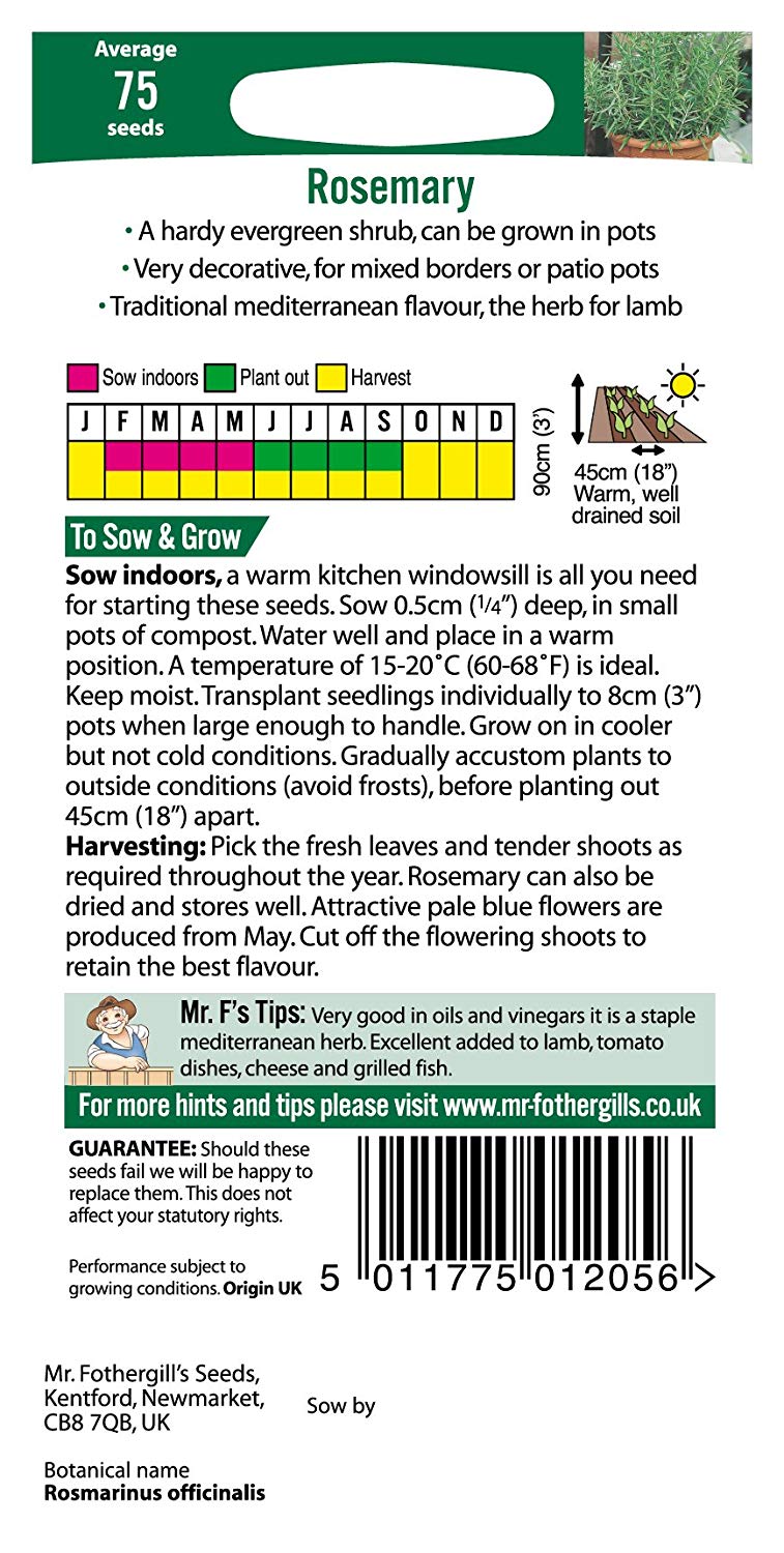 Mr.Fothergill's Rosemary Herb Seeds