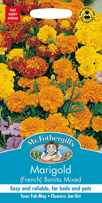 Mr.Fothergill's Marigold Bonita Mixed Flower Seeds