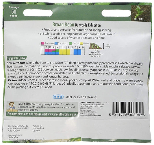 Mr.Fothergill's Broad Bean Bunyards Exhibition Seeds