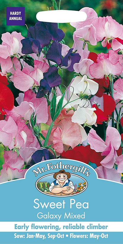 Mr.Fothergill's Sweet Pea Galaxy Mixed Flower Seeds