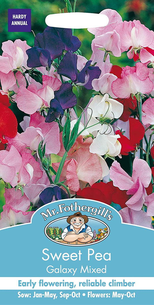 Mr.Fothergill's Sweet Pea Galaxy Mixed Flower Seeds
