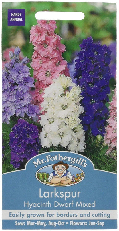 Mr.Fothergill's Larkspur Hyacinth Dwarf Mixed Flower Seeds