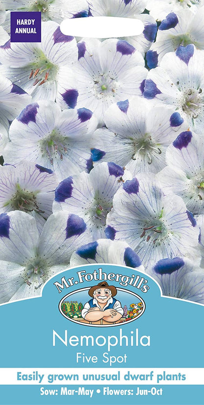 Mr.Fothergill's Nemophila Five Spot Flower Seeds